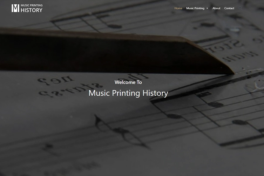 Music Printing History